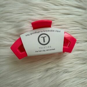 Teleties Large Open Claw Clip in Aruba Pink